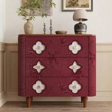 1 Roll Vintage Red Floral Wallpaper - Thick Self-Adhesive Red Rose Peel And Stick Wallpaper, Removable, Suitable For Shelves, Drawers And Decorative Surfaces, Decorative Wallpaper | Floral Pattern | Living Room, Bedroom, Bathroom, Kitchen, Home Decor, Furniture Renewal Sticker, Kitchen Sticker 17.7in X 39.3ft/118.1in/196.8in - Burgundy - View 5