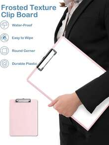 1pc Colorful A4 Size File Folder, Writing Clipboard, Multi-Color Clips, Subtle Metal Clip, PP Material, Suitable For Nurses/Teachers/Students, Office And Classroom Use - Multicolor - View 10