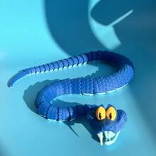 New 3D Printed Snake - Articulated - Animal Model - Gift Prop - Snake - Kids - Interesting Gift - Birthday Gift - Gift - Multicolor - View 2