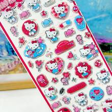 1pc Genuine Anime Character Initial Shiny Sticker, 3D Cartoon Hand Sticker, DIY Decor For Phone Case, Water Cup, Random Style, New Year Gift, Valentine's Day Gift, Easter Gift - Multicolor - View 4