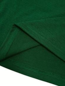 Clover Pattern Printed T-Shirt, Short Sleeve Round Neck Casual Top, Suitable For Summer And Spring, Women's Clothing-St. Patrick's Day Gifts - Màu xanh lá cây đậm - Xem 3