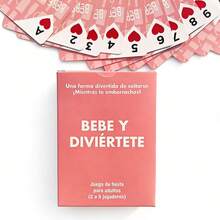 Juego de cartas de 53 cartas divertidas para decoración navideña en español, juego de cartas hilarante para fiestas de adultos - Rosa - Ver 6