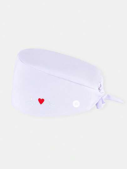 1pc Unisex ECG Embroidered Surgical Cap - Medical Nurse Doctor Surgical Cap, Kitchen Chef Oil & Smoke Proof Work Cap (Multiple Colors Available)