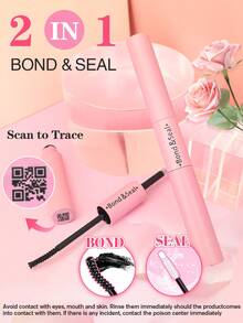 假睫毛礼盒套装，包含1875片假睫毛簇，9种不同款式（浓密/超浓密/戏剧/丰盈/全效/尖刺），防水睫毛簇套装，适合初学者和熟练用户，在家即可轻松佩戴，柔软舒适，易于打造自然妆容，日常妆容适用。