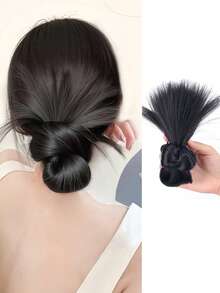 Pinza de garra para moño de cabello sintético, natural y esponjoso, adecuado para uso diario y eventos de mujeres, pinza para el cabello, accesorio para el cabello, accesorio casual de otoño/invierno, adecuado para atuendos de vacaciones de mujeres - Multicolor - Ver 15