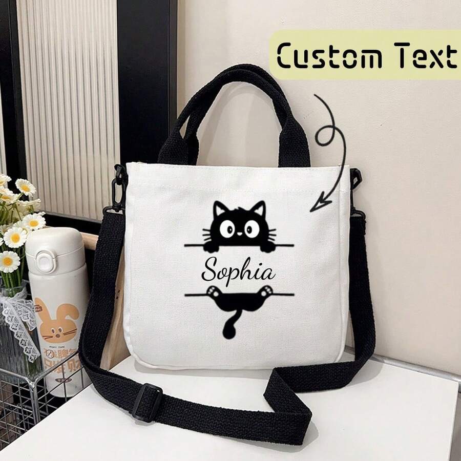 Women's Crossbody Bag, Retro Fashion Unisex Handbag, Large Capacity Japanese Style Shoulder Bag, Suitable For Work, School, Vacation, Travel And Commuting. It Can Also Be Used As A Crossbody Bag Or Youth Backpack, An Essential Canvas Tote Bag For Back To School. - Multicolor - View 1