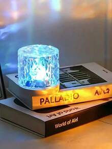 1 Peça Lâmpada de Atmosfera com Padrão de Onda Redonda, Luz Noturna LED de 16 Cores com Controle Remoto - Lâmpada de Projeção de Onda Artística, Alimentada por USB, Luz de Decoração Doméstica, Adequada como Presente de Natal, Aniversário e Comemoração para Amigos e Família - Multicolorido - Visão 3