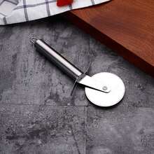 1pc Stainless Steel Pizza Cutter Wheel, Baking Pastry Crimping Roller Knife For Home Kitchen - Multicolor - View 8