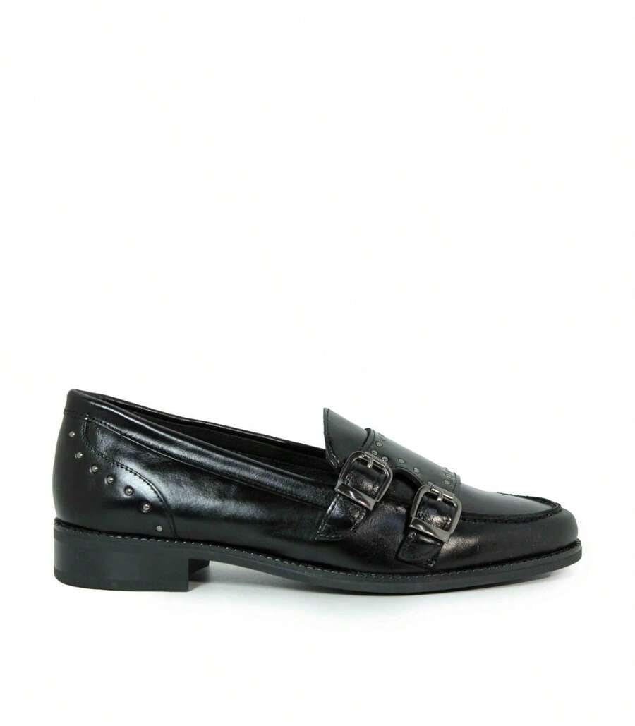 ZAPATO DE PIEL CON HEBILLAS DE MUJER APLAUSO SIERRA 22530 NEGRO - Noir - Voir 1