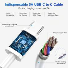 Cable de carga Tipo C de 1 m/2 m, cable de datos USB-C, compatible con iPhone 17/16/15 Pro Plus/Pro Max, Galaxy S25/S24/S23/S22, iPad Pro/Air, cable de carga para smartphone