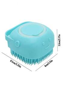 1pc Soft Silicone Body Brush, Gently Exfoliates And Massages - Also An Effective Home Bathing Tool, Storage Bag, Organizer, Container, And Hair Clip - Default - View 4