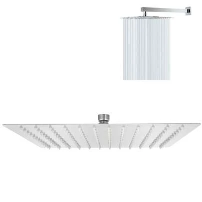 Adjustable Top Shower Head - 12in Stainless Steel Sprayer, G1/2in Bathroom Supply