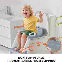 1pc Baby Potty Training Seat, 2-In-1 Toilet Trainer With Non-Slip Pad And Footrest, Unisex