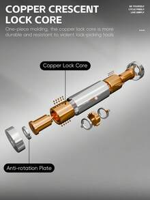 WEST BIKING Bicycle Lock Anti-Theft Chain Lock MTB Road BikeMotorcycle Lock Safety With 2 Keys Outdoor Cycling Bicycle Accessories Bike Lock - Black - View 2