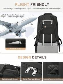 Unisex Laptop Backpack, Fits 14" And 15.6" Laptops, Large Capacity Travel Bag, Suitable For Middle School, High School And College Students - Multicolor - View 6