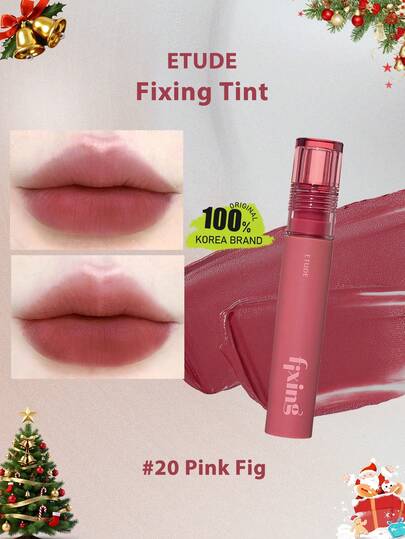 ETUDE 20号粉色番石榴哑光唇釉，轻盈不拔干配方，丝绒般柔滑慕斯质地，持久显色，哑光妆效，打造柔焦唇妆，呈现唇彩效果，韩式妆容，4克/0.14盎司