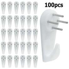 20pcs Invisible Wall Nails, Photo Frame Nails, Cross Stitch Nails, Wall Hooks, Non-Damaging Nails - White - View 10