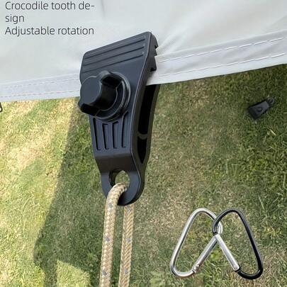 20/10pcs Heavy Duty Tent Clips And Locks Set - Adjustable Locking Thumb Nut Tent Fasteners, Windproof High Strength ABS Outdoor Camping Gear For Canopy, RV Roof, Car Truck, Swimming Pool Deck Clamps | Wide Grip | Sturdy Plastic Clips, Outdoor Tools