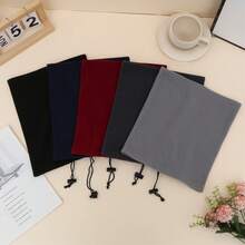 1 Piece, Drawstring Fleece Single-Layer Neck Warmer, Multiple Colours Available. Neck Warmer For Outdoor Sports, Cycling And Hiking.