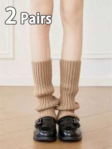 40cm 1/2pairs Lolita Leg Warmers Women Long Socks Wool Knitted Foot Cover Arm Warmer Y2K Autumn Winter Socks Boot Cuffs Stockings - Leg Warmers - View 19