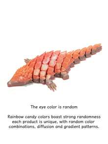 2026新款3D打印可动长猫科动物模型 - 飞鼠、穿山甲、铰链关节可动小狐狸、3D打印逼真眼睛小乌龟模型、猫形,多种动物造型可选,无需电源 - 可爱的家居/办公室/派对装饰 - 生日/圣诞节/万圣节礼物 - 彩色 - 查看 17