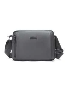 Men's Casual Business Fashion Commute Travel Waterproof Durable Shoulder Messenger Bag Phone Bag - Grey - View 2