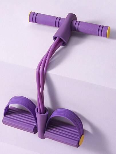 1pc Resistance Band With Handle, Unisex Multifunctional Yoga Sit-Up Pull Rope, Exercise Stepper Tension Band, Versatile Home Fitness Equipment, Yoga Abdominal Elastic Band, Tension Rope. With Foot Pedal Resistance Rope, For Leg Stretching, Assisted Sit-Ups, Women Yoga Stepper Resistance Band, For Opening Shoulders And Back.