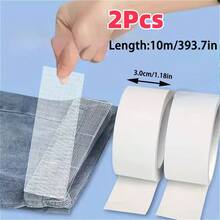 10m/Roll Pants Hem Shortening Tape, No-Sew Hem Tape For Pants, Sleeves, Curtains, Double-Sided Self-Adhesive Hem Tape
