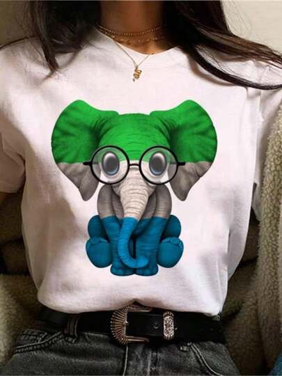 2025 Sierra Leone T-shirts Women Graphic Tee Girl Graphic Comic Japanese Clothing Shirt Ins Y2khot Sell