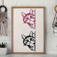 1pc Cute Cat Theme Reusable 6x6 Inch PET Polyethylene Terephthalate Template, Suitable For Furniture, Wall Decor And Home Decor Painting, Home Decor Template | Fun Design | Durable Template, Cat Decor - one-size - View 3
