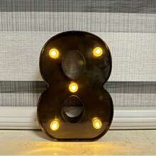 1 buah Lampu Dekoratif Huruf & Angka Hitam & Emas, Cocok untuk Acara Keluarga, Ulang Tahun, Lamaran, Pernikahan, Penggunaan Dalam/Luar Ruangan, Untuk Dewasa & Anak-anak, Desain Huruf Kreatif [Baterai Tidak Termasuk] - Lampu huruf - View 40