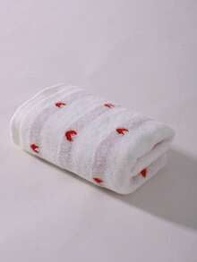1pc/2pcs/4pcs Red Heart Embroidered Couple Towels, Valentine's Day Gift, Soft Absorbent, Non-Shedding, Face Towel/Bath Towel, Personalized Adult Towel Set, Suitable For Home, Pool And Daily Use - White - View 7