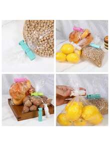 10/6/4pcs Food Bag Clips, Bread Bag Sealing Clips, Moisture-Proof Clips, Spring Sealing Clips, Suitable For Milk Powder Bags, Plastic Bags And Snack Bags, Kitchen Organization, Kitchen Supplies