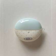 适用于华为Freebuds 2/3/4i、Galaxy Buds 2/Pro蓝牙耳机的简约拼接蓝色波点软壳保护套 - 淺藍色 - 查看 3