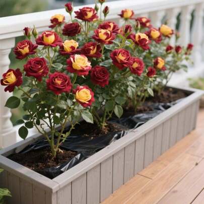 100pcs Rose Outdoor Flower Border Potted Courtyard Flower Bed Edge Planting Compact Uniform Bloom Fill Flower Bed Edge Gaps