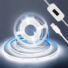 LQHZMYY 1pc USB-COB LED Light Strip With Gesture Control And Dimmable Lighting - Self-Adhesive Flexible White Light Bar For Cabinet, Under Cabinet, Bathroom, Closet - Easy Install Sensor Light (DC5V USB Input), Suitable For Daily Use And Holiday Lighting Such As Christmas, Halloween - 彩色 - 查看 3