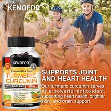 Dietary Supplements - Turmeric Curcumin With Black Pepper Extract Capsules, High Absorption, Joint Support - 120 Capsules - 1瓶 - 查看 6