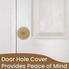 NU-SET Cerradura Cubierta de agujero de puerta de placa de acero Cubierta de agujero de cerradura de puerta con acabado de latón Mejoras del hogar y herrajes de puerta latón - como en la foto - Ver 6