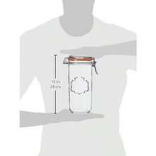 Terrine Gourmet Contenedor Hermético de Vidrio de 750 ml Vidiro cortado Cierre hermetico Cristaleria italiana Frasco de Vidrio Para Golosinas Semillas Ceriales Conserva Frutas secas Pastas...… - Transparente - Ver 4