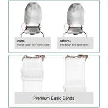 Goodtimes Clips de cubierta para tabla de planchar almohadillas para orejas ajustables para tabla de planchar mini tirantes mantiene la cubierta plana y segura clips de tensión - Blanco - Ver 3