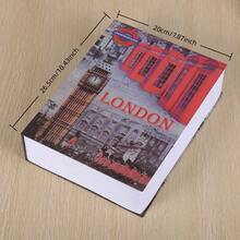 1 pieza Caja fuerte de libro creativa, caja fuerte oculta con cerradura de llave con diseños de Torre de Pisa, coche, Big Ben en tamaño pequeño/mediano/grande, caja fuerte de almacenamiento mini realista, adecuada para oficina, dormitorio, almacenamiento decorativo - El Gran Ben - Ver 11