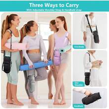 Soft Home Store Water Bottle Carrier Bag,Water Bottle Holder With Straps Phone Pockets Fits  IceFlow  16/24/32/40oz Tumbler - 黑色 - 查看 7