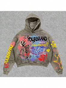 Men's Hooded Sweatshirt Y2K New Retro Street Hip-Hop Harajuku 3D Printed Long-Sleeved Pullover Men's And Women's Couple Hot Style - TLM12629 - 查看 3