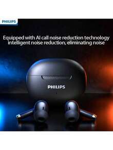 PHILIPS TAT2020 藍牙無線耳機 混合式主動降噪 抗風噪模式 超長續航力 便攜充電倉 高清音質通話 黑色 - 黑色 - 查看 3