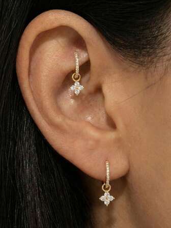 EleRunis 1 Peça Brinco de Argola de Prata Esterlina 925 em Formato de Marquise, Pequeno e Leve para Piercing de Hélice, Joia Fina, Piercing de Septo, Cartilagem, Espiral na Orelha, Tragus, Adequado para Uso Diário de Mulheres