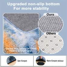 Large Shaggy Area Rug For Living Room & Bedroom – Stain-Resistant Fluffy Carpet With 1.4 In High Pile, Plush Aesthetic Throw Rug, Non-SIip Rubber Backing With 4 Anti-SIip Pads, Durable Edge Stitching – Cozy Minimalist Decor – Great Gift For New Year ! - Màu Khaki - Xem 8