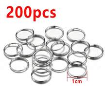 200个多尺寸双环开口金属钥匙圈饰品连接器，适用于DIY手工手链、项链、手机链、饰品等。 - 分離圈 - 查看 15