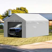 Carporti - Aereo grigio 10x20ft oben und seitlich - Visualizzare 9