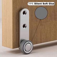 12件套重型静音推拉门滚轮套件，包含4个滚轮和8个螺丝 - 金属结构，定向轮，适用于床下储物柜、储物盒、轨道轮、推拉门五金套装、推拉门五金 - 彩色 - 查看 5