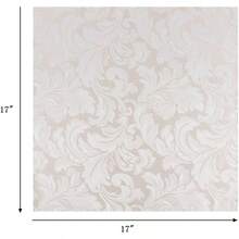 EHouseHome - Servilletas de tela jacquard de damasco impermeables a prueba de derrames de poliéster color beige juego de 12 43 x 43 cm - Beis - Ver 5